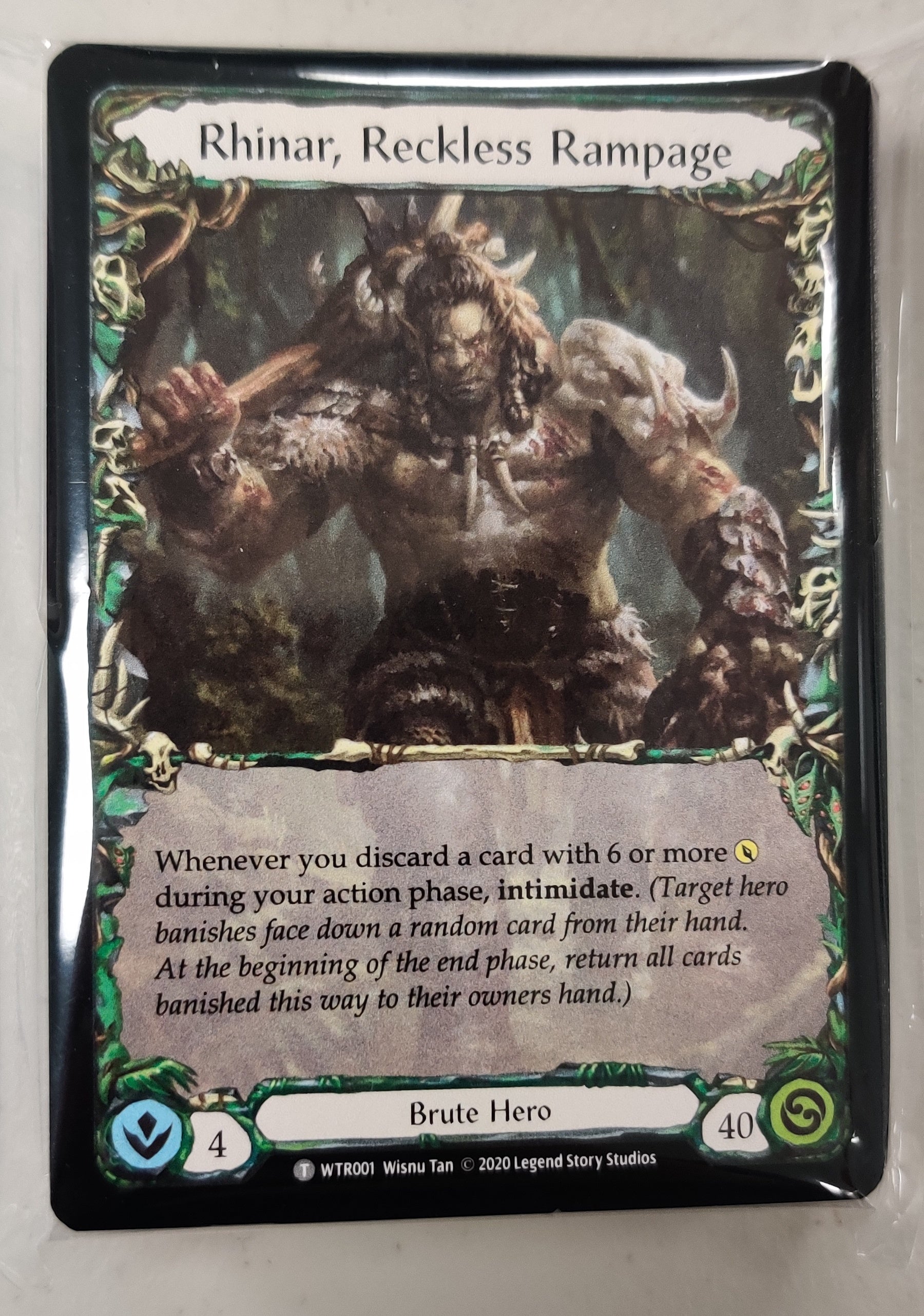 card kingdom flesh and blood Blood: Brute (Rhinar) Hero Deck (Duel Original) DEF_2100 Remove an indestructible counter My hands were literally Size:102*152mm(Double sided same design) (SZ#X7GJ15N)