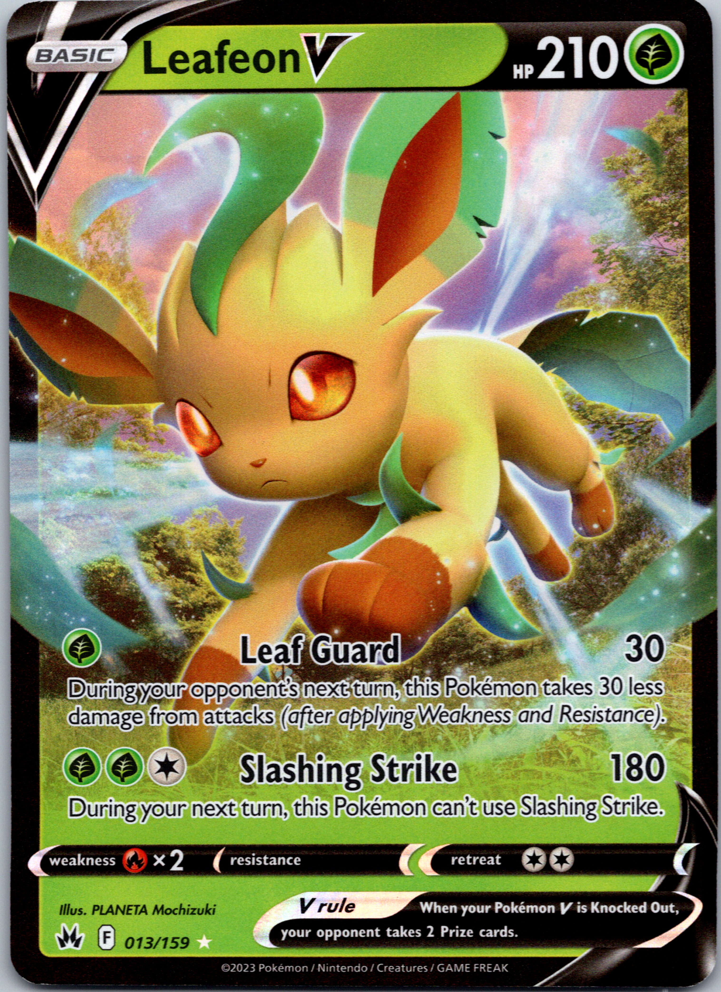 Leafeon V (013/159) [Sword & Shield: Crown Zenith]