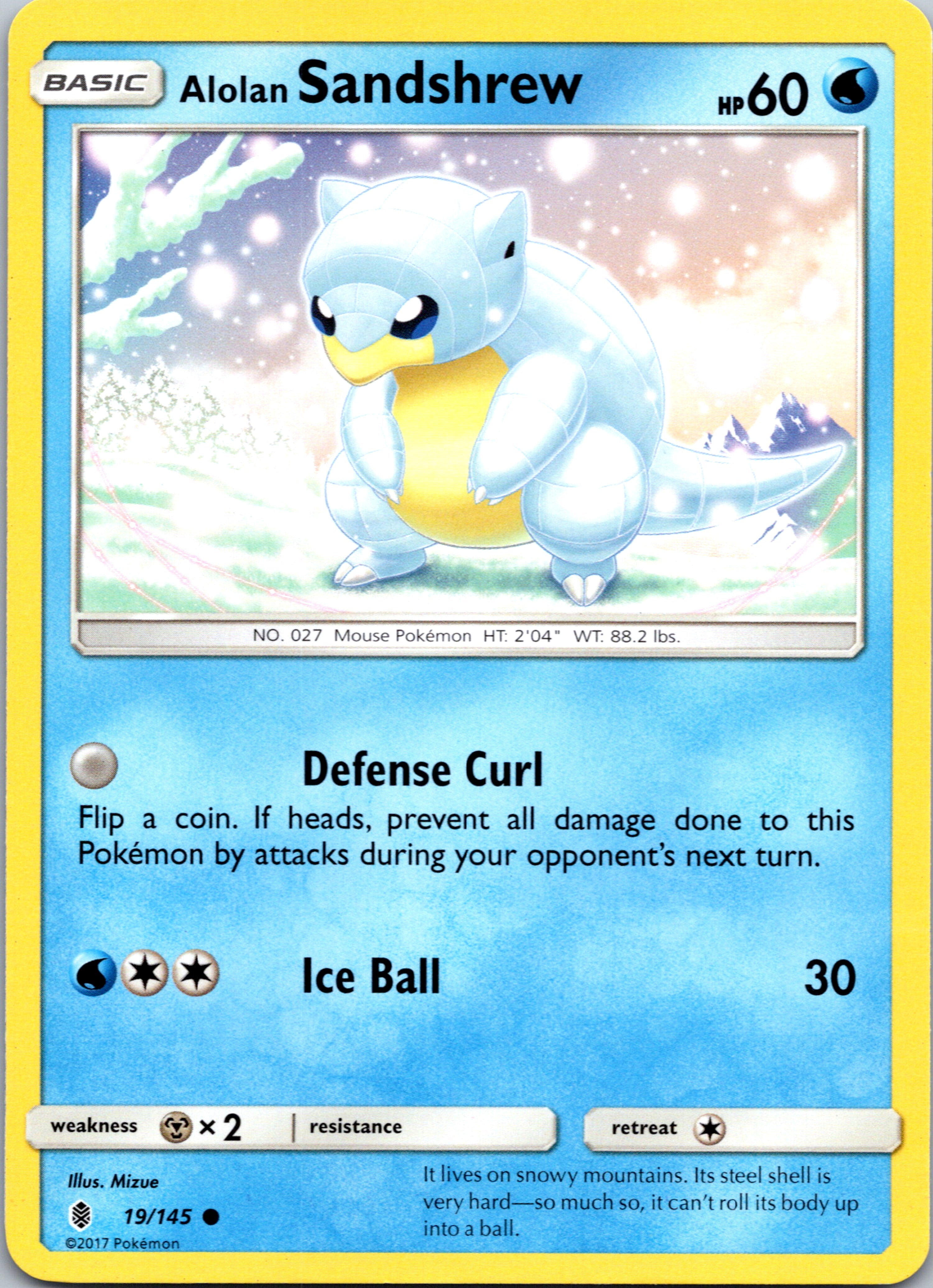 Alolan Sandshrew (019/145) [Sun & Moon: Guardians Rising]