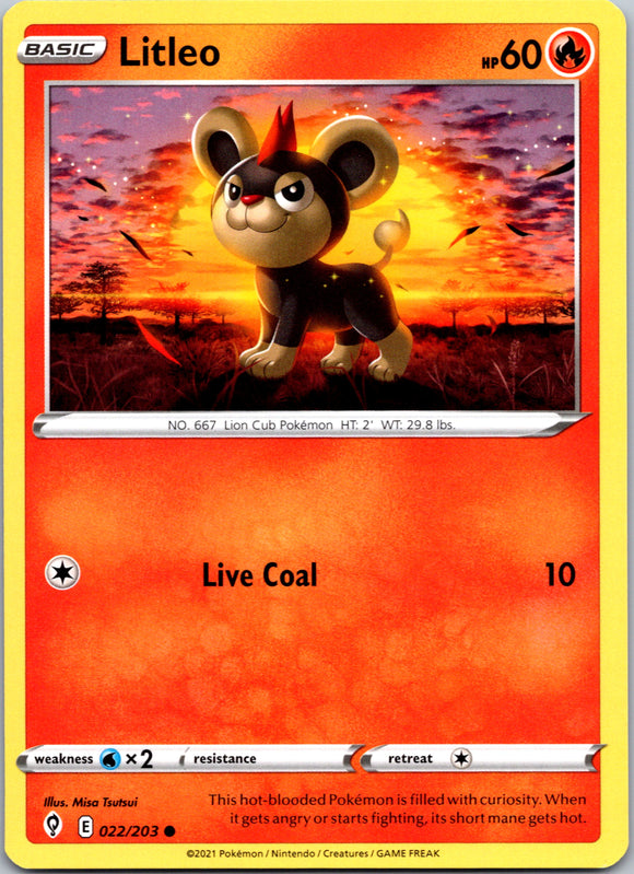 Litleo (022/203) [Sword & Shield: Evolving Skies]