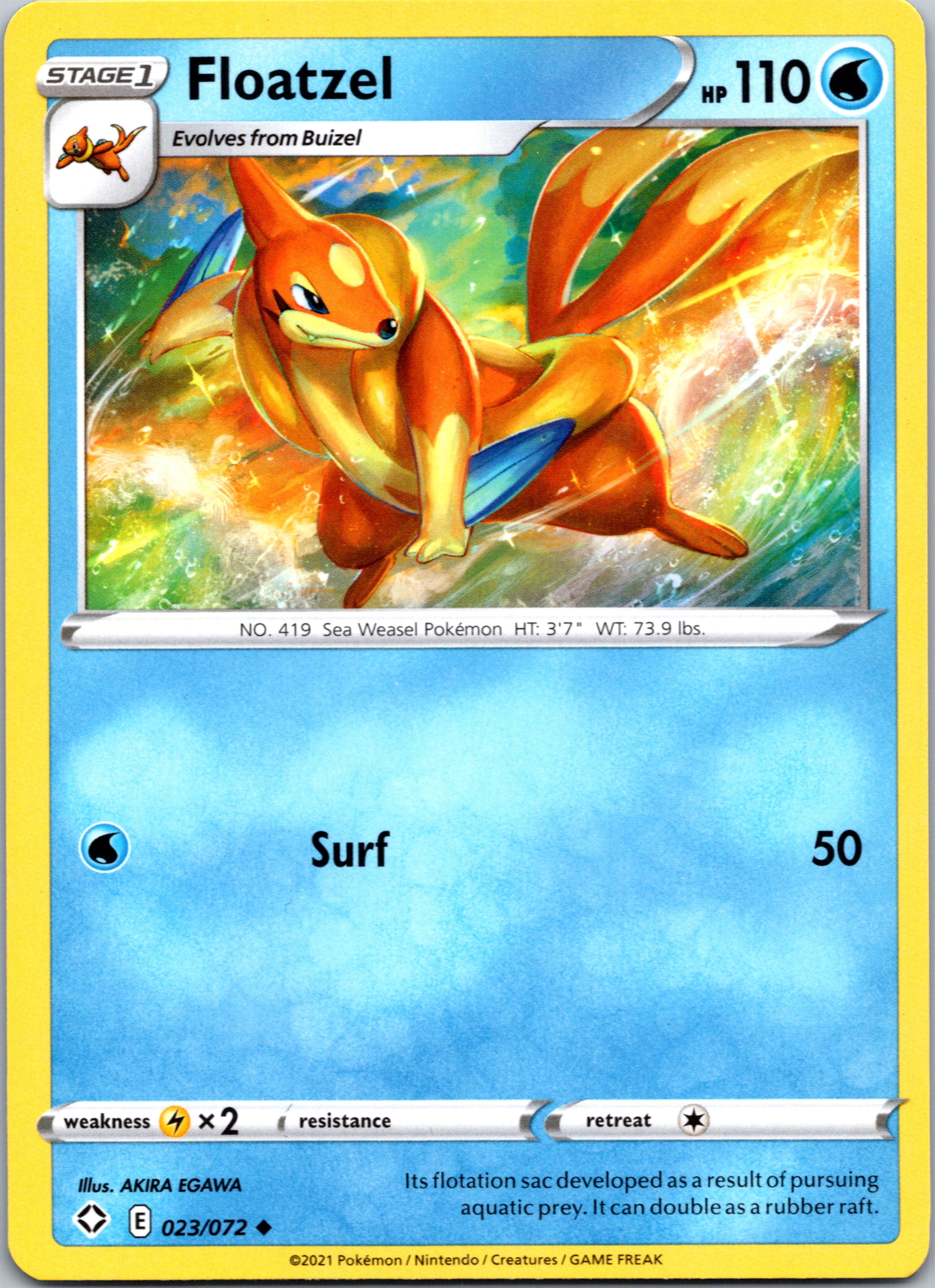 Floatzel (023/072) [Sword & Shield: Shining Fates]