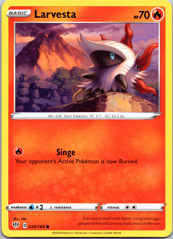 Larvesta (029/189) [SWSH03: Darkness Ablaze]