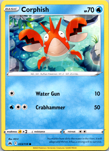 Corphish (033/159) [Sword & Shield: Crown Zenith]