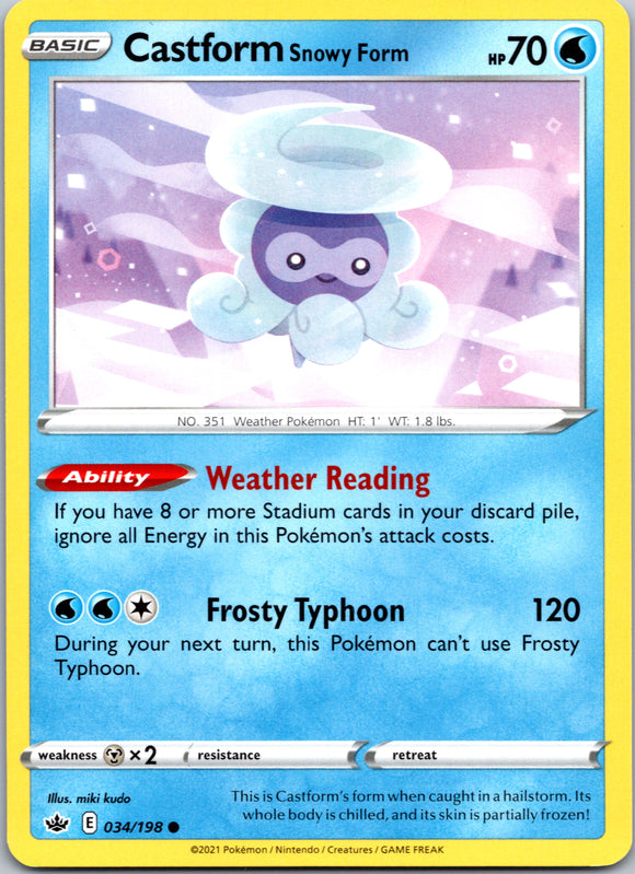 Castform Snowy Form (034/198) [Sword & Shield: Chilling Reign]