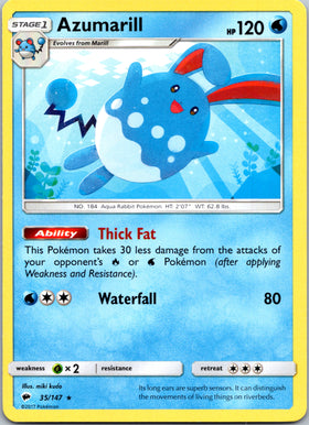 Azumarill (035/147) [Sun & Moon: Burning Shadows]
