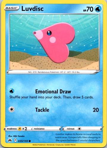 Luvdisc (035/159) [Sword & Shield: Crown Zenith]