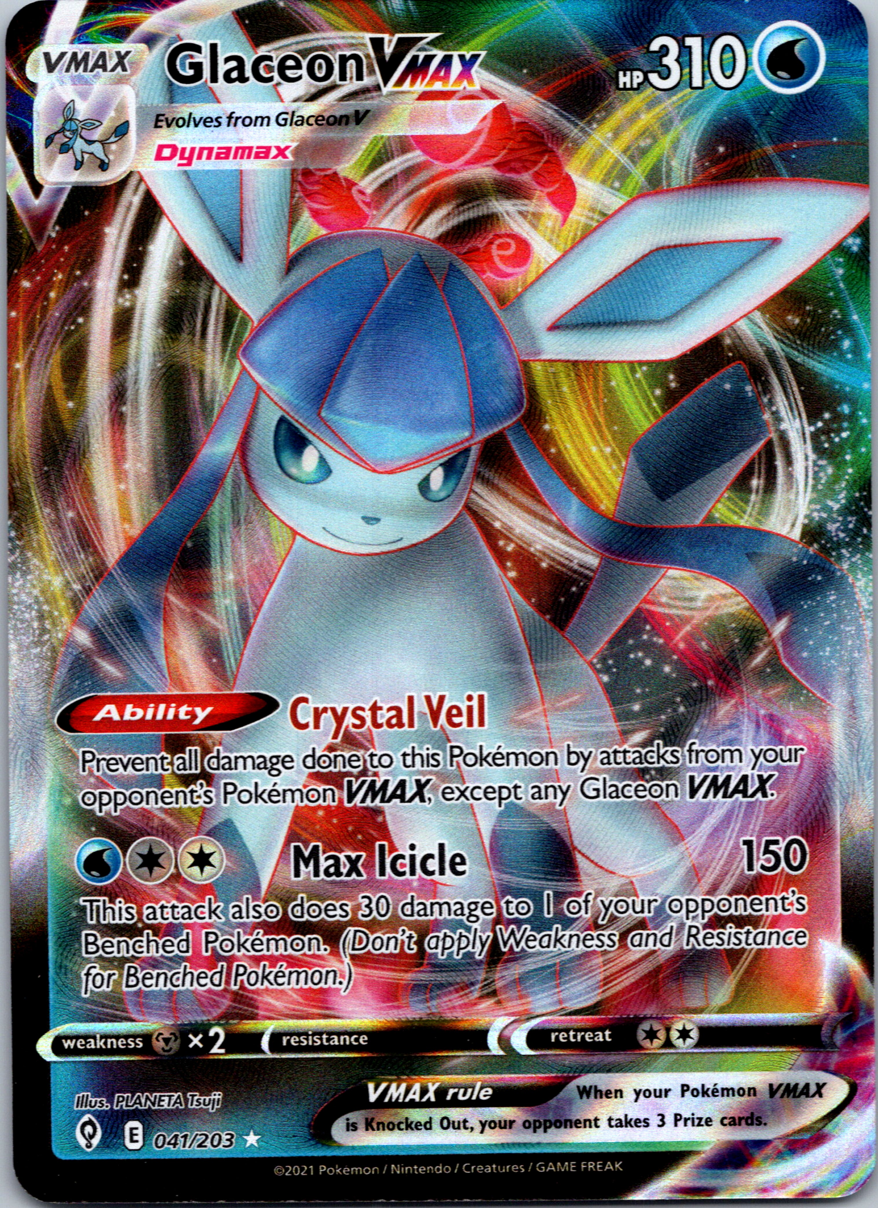 Glaceon VMAX (041/203) [Sword & Shield: Evolving Skies]