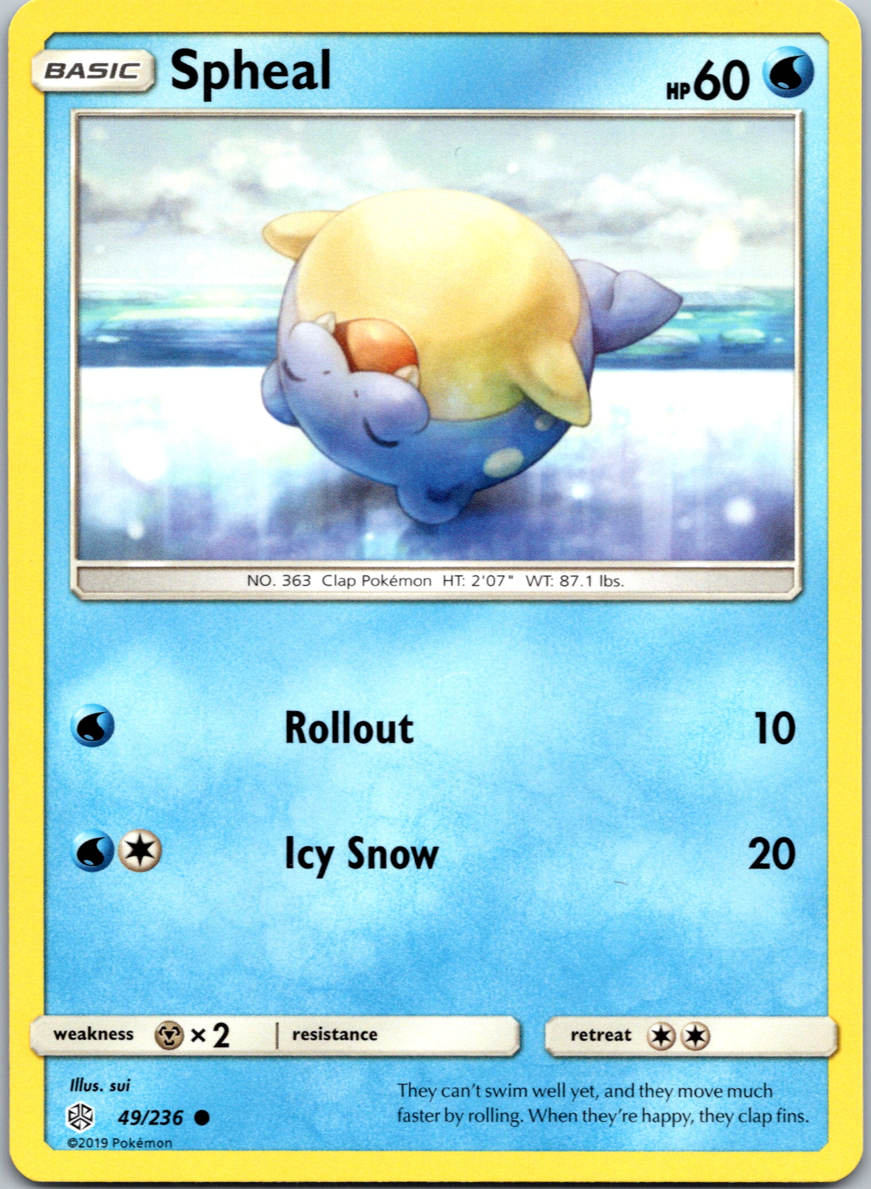 Spheal (49/236) [Sun & Moon: Cosmic Eclipse]