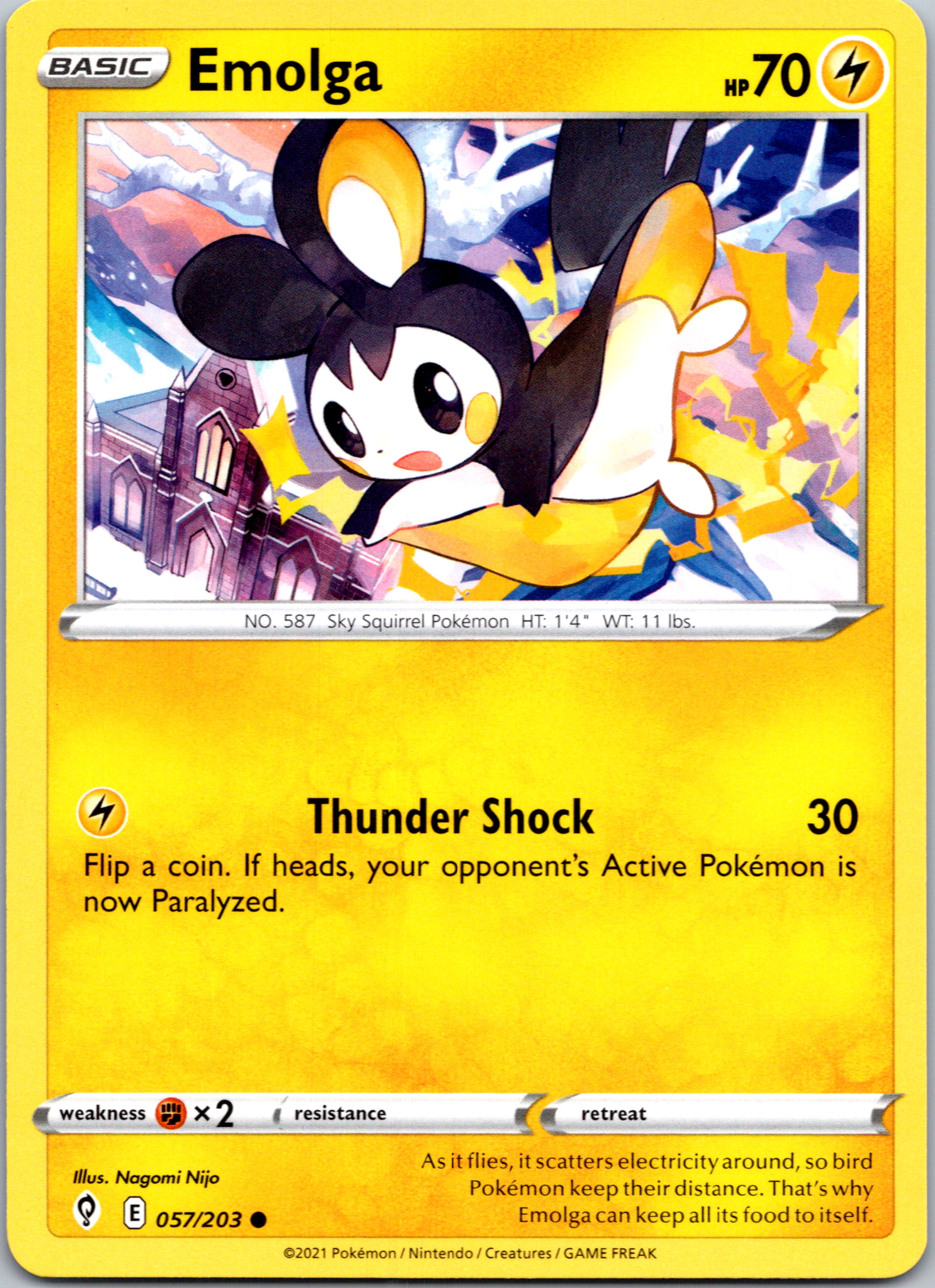 Emolga (057/203) [Sword & Shield: Evolving Skies]