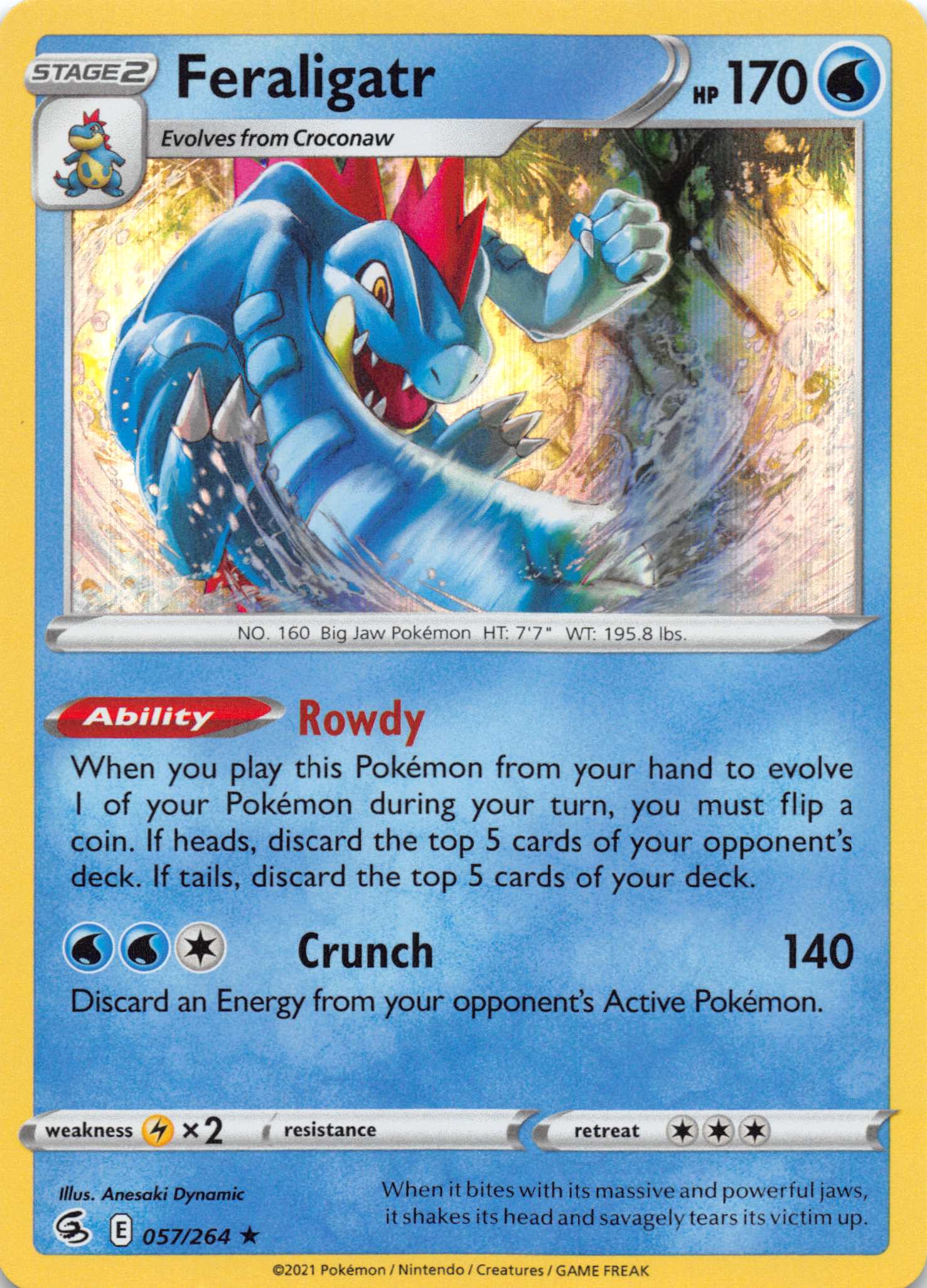 Feraligatr (057/264) [Sword & Shield: Fusion Strike]