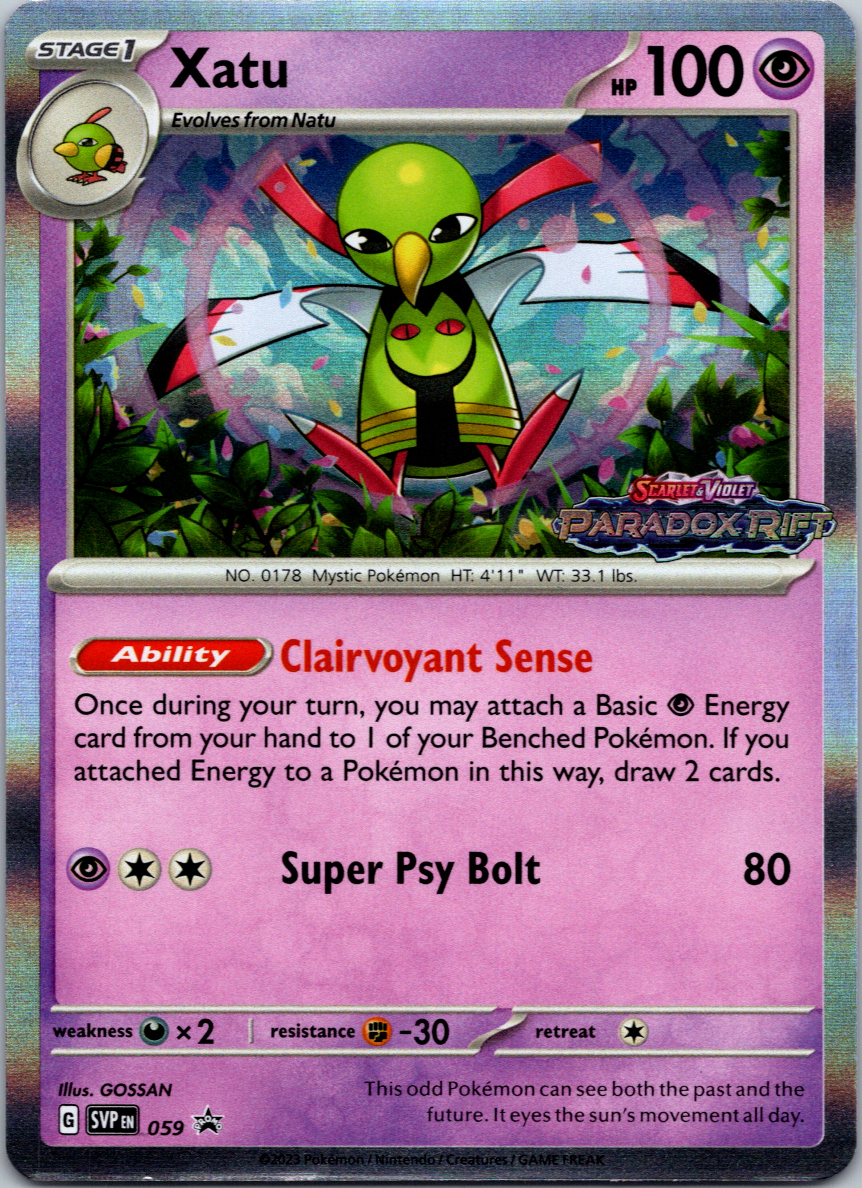 Xatu [059] - (SV Scarlet & Violet Promo Cards) Holofoil