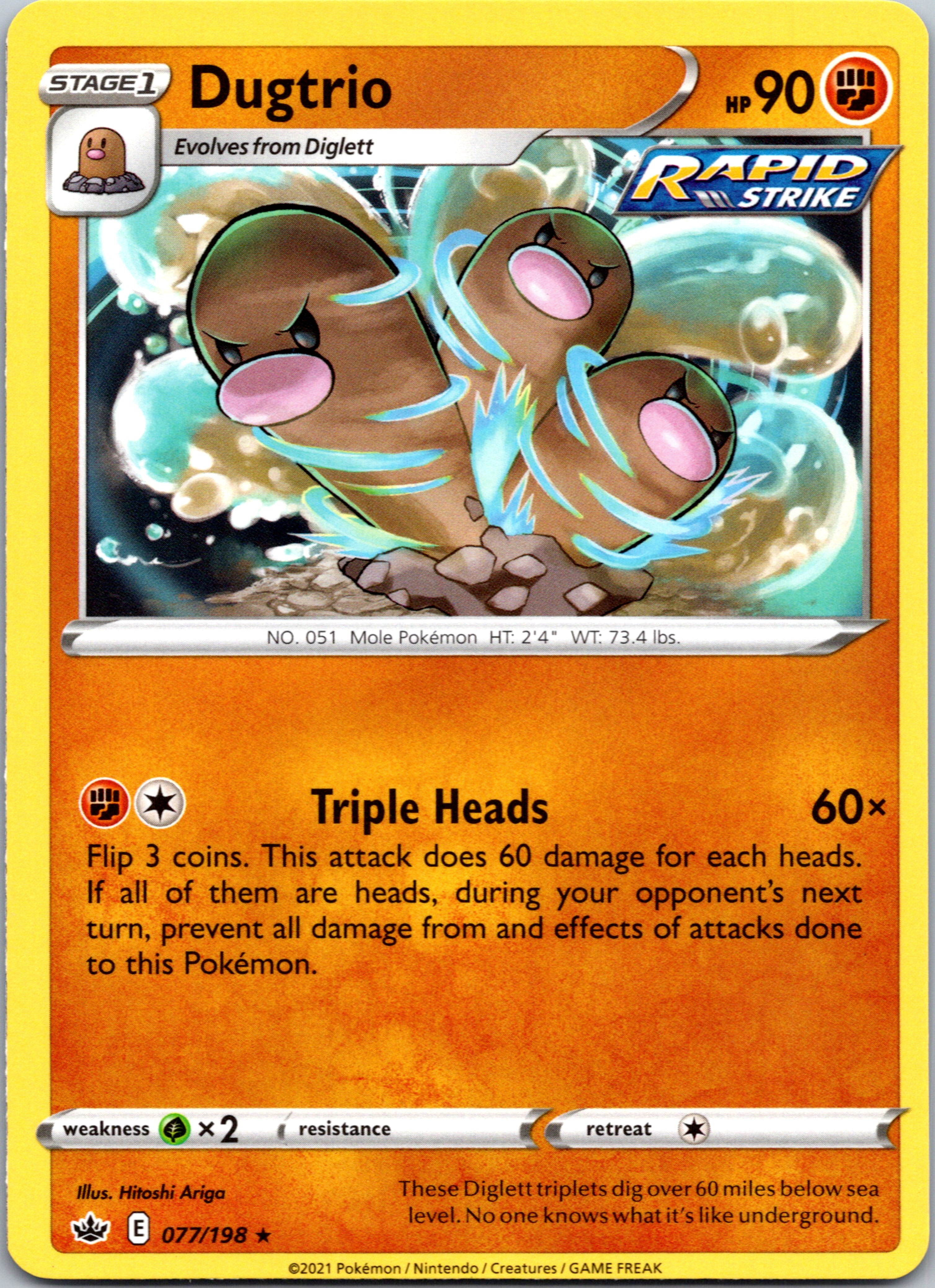 Dugtrio (077/198) [Sword & Shield: Chilling Reign]