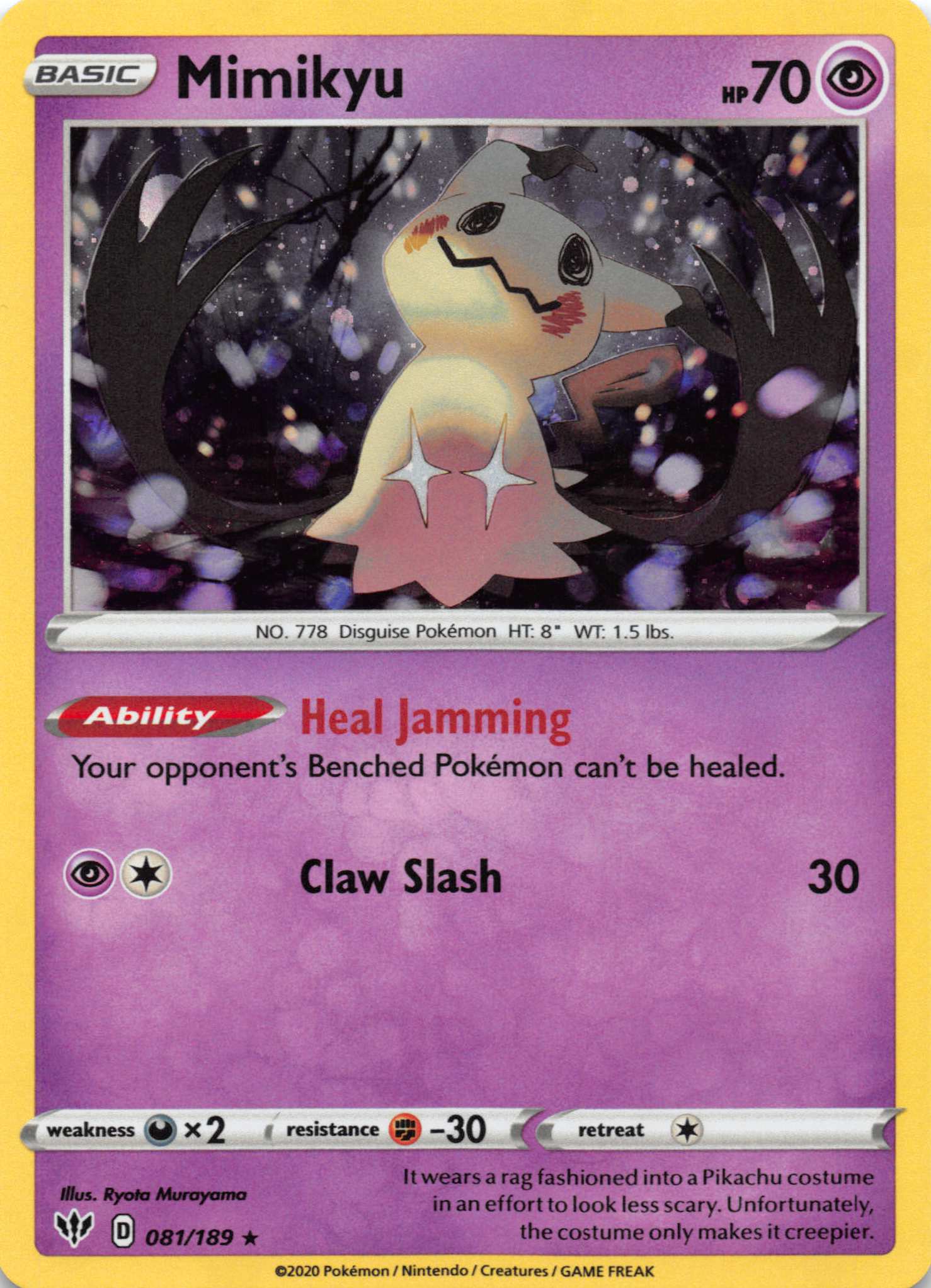 Mimikyu (081/189) (Cosmos Holo) [Sword & Shield: Darkness Ablaze]