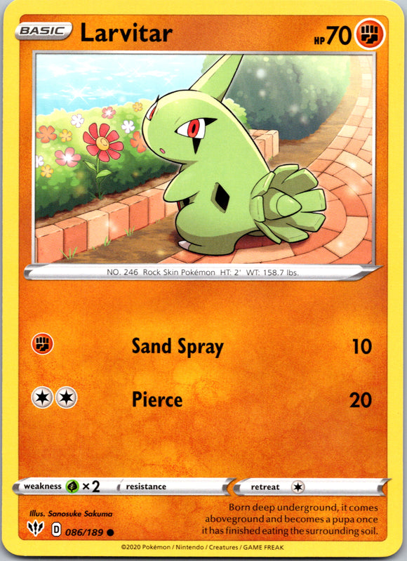 Larvitar (086/189) [SWSH03: Darkness Ablaze]