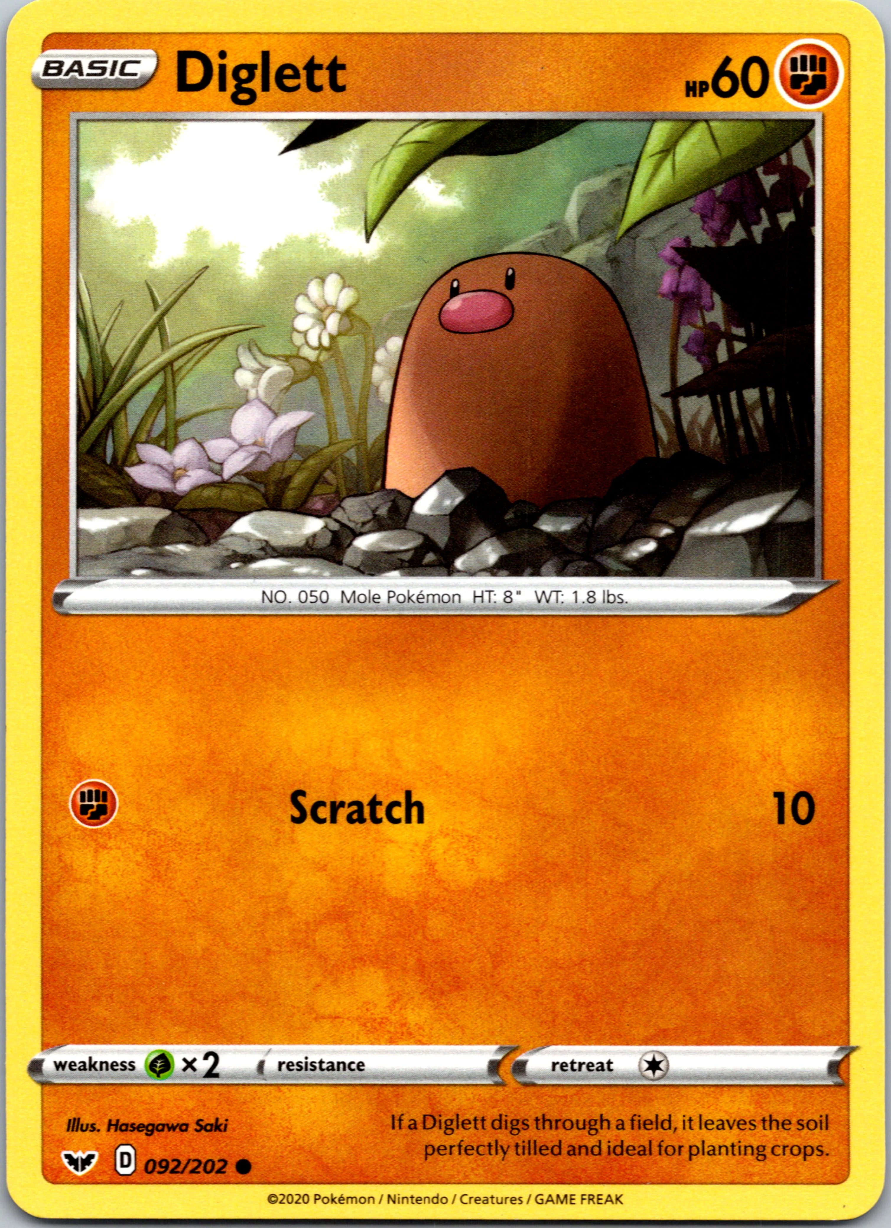 Diglett (092/202) [SWSH01: Sword & Shield Base Set]