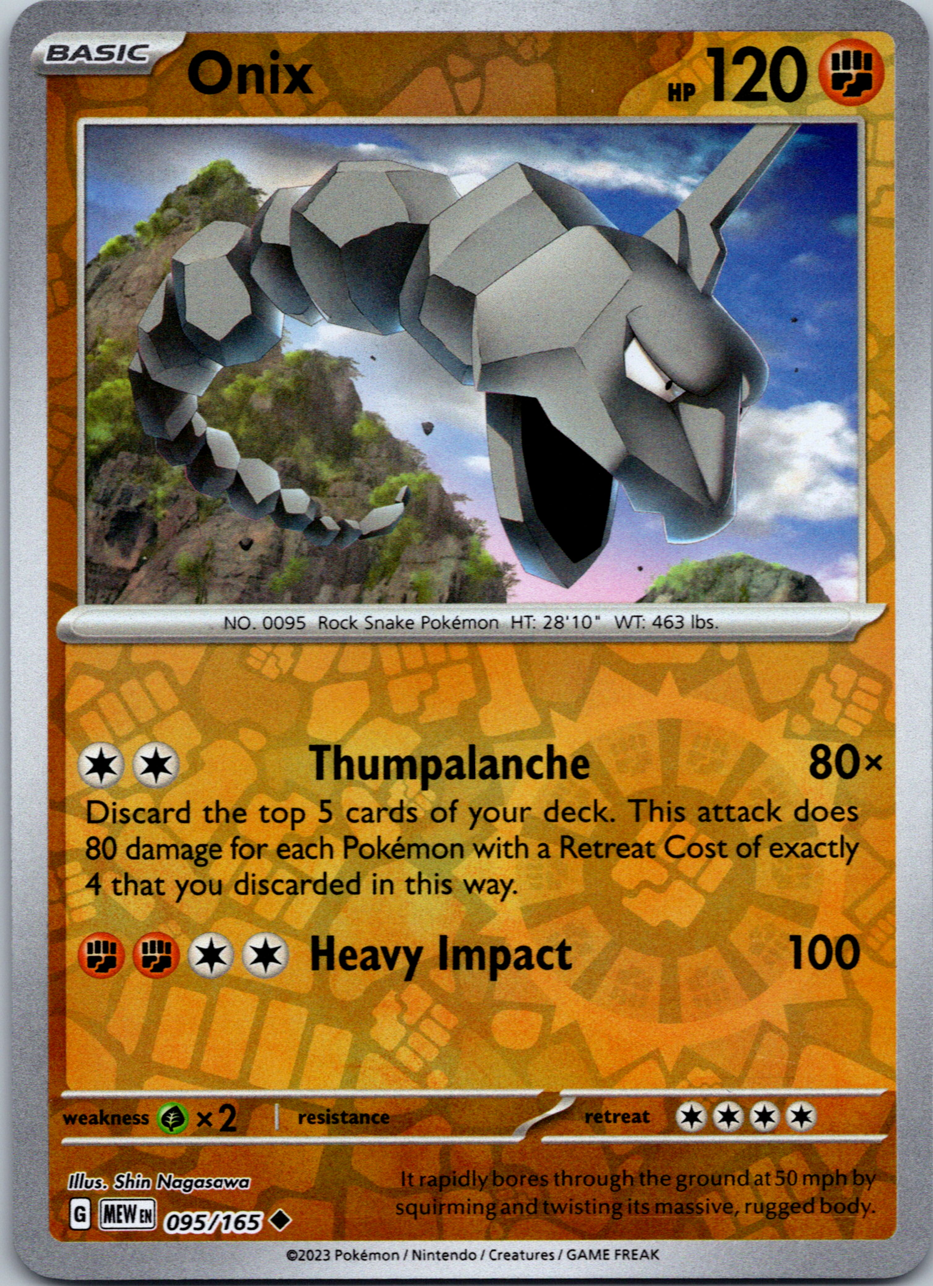 Onix (95/165) [Scarlet & Violet:  151] Reverse Holofoil