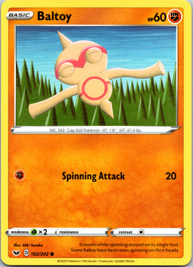 Baltoy (102/202) (102/202) [SWSH01: Sword & Shield Base Set]