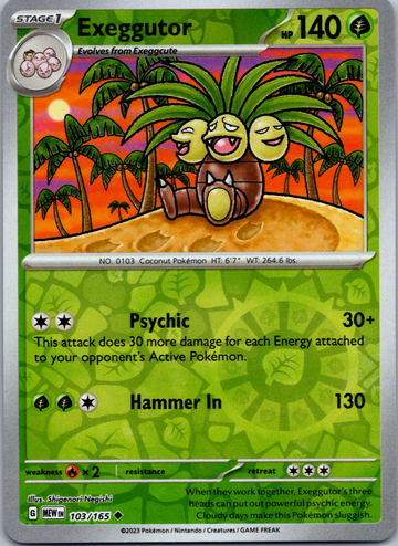 Exeggutor (103/165) [Scarlet & Violet:  151] Reverse Holofoil