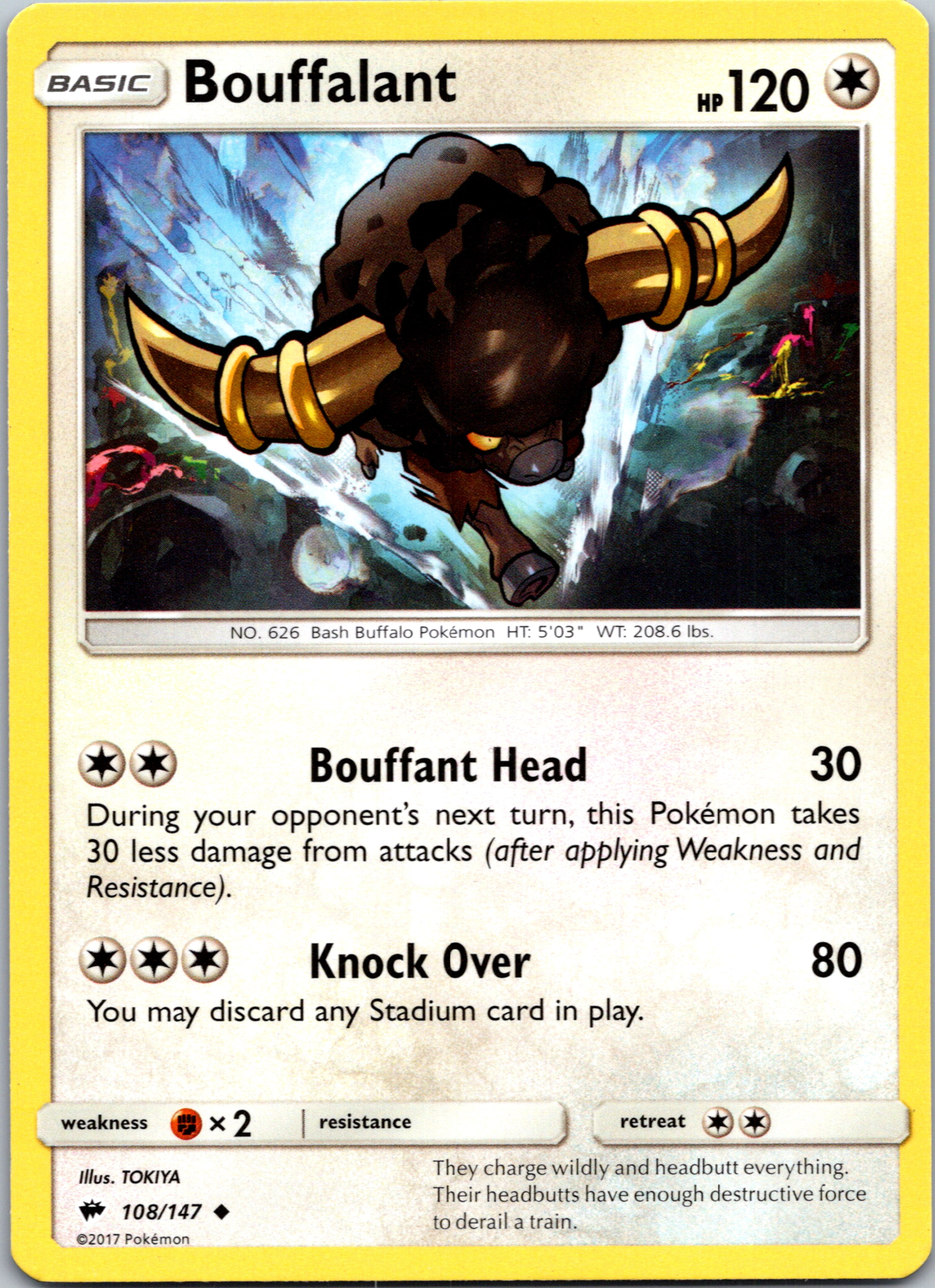 Bouffalant (108/147) [Sun & Moon: Burning Shadows]