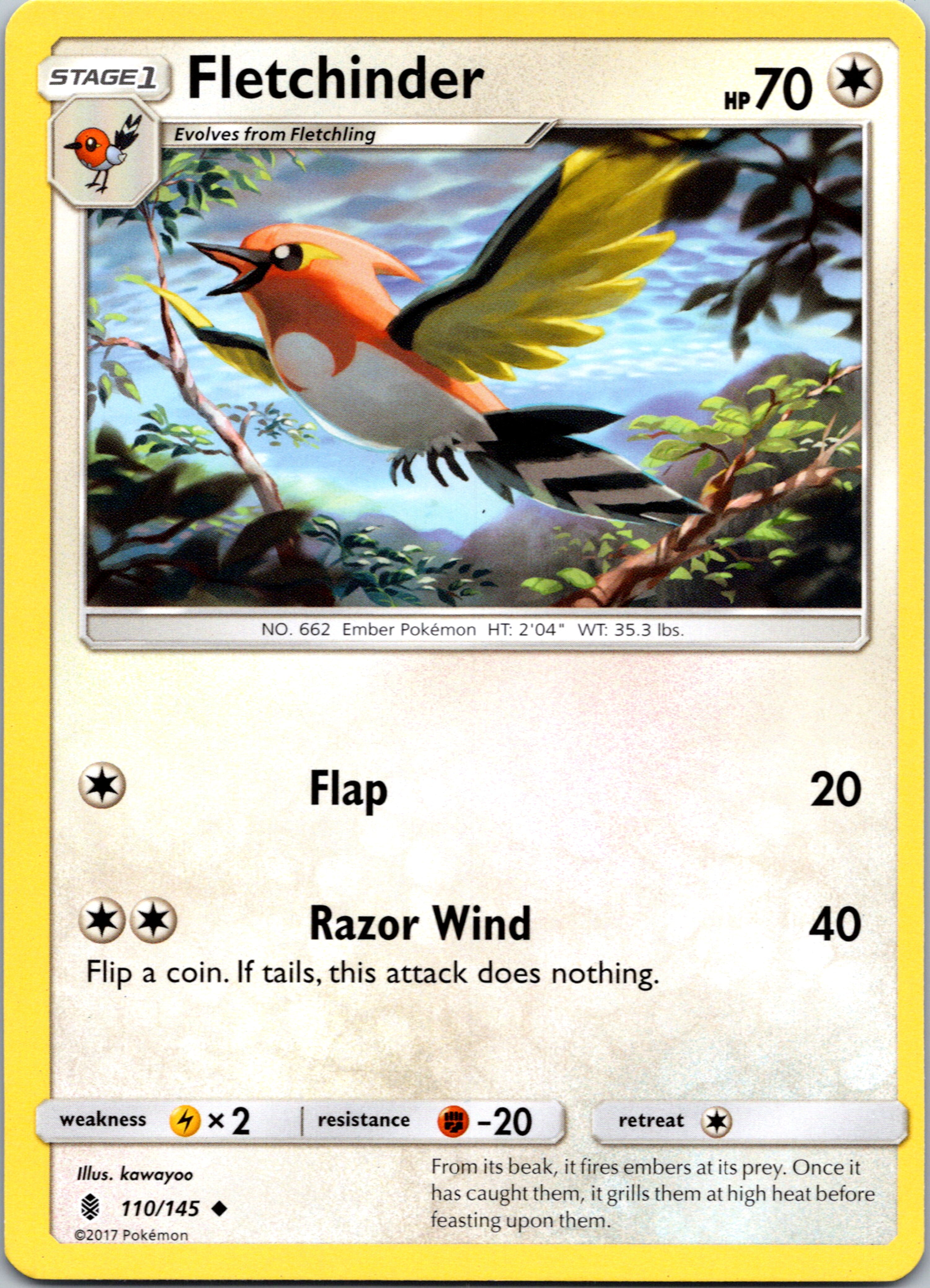 Fletchinder (110/145) [Sun & Moon: Guardians Rising]