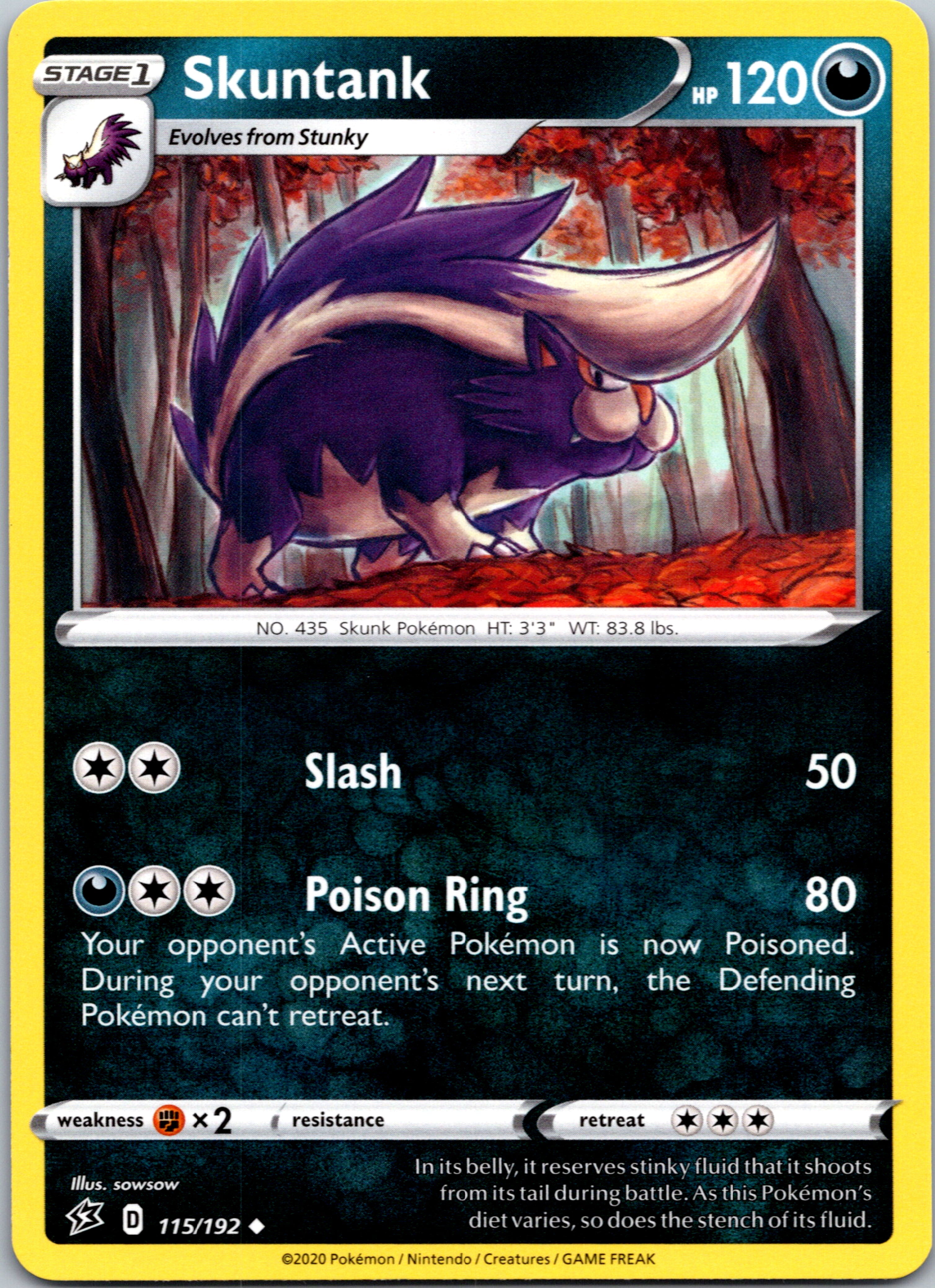 Skuntank (115/192) [Sword & Shield: Rebel Clash]