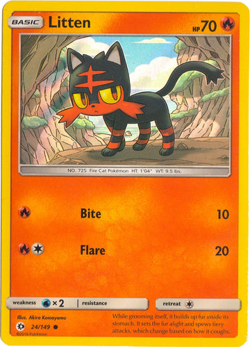 Litten (Water Web Holo) [024/149] [Sun & Moon Base Set] Holofoil