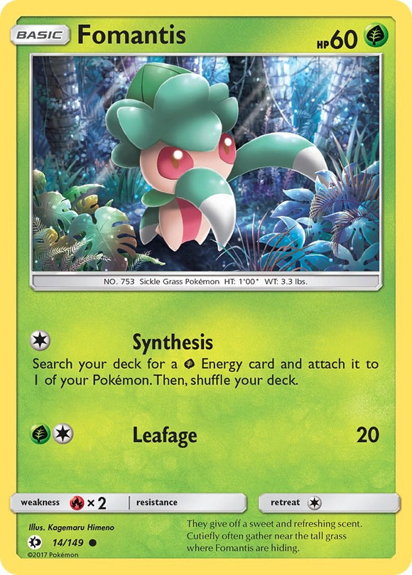 Fomantis [14/149] [Sun & Moon Base Set] Reverse Holofoil