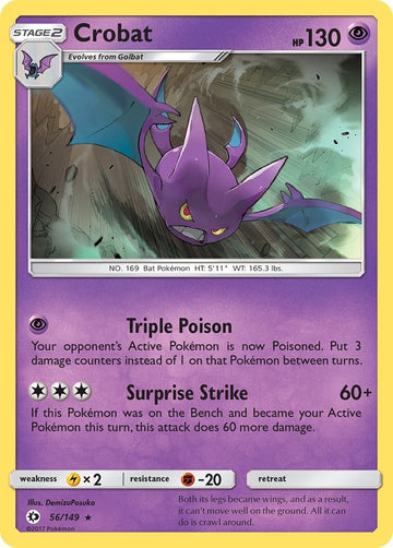 Crobat [56/149] [Sun & Moon Base Set] Reverse Holofoil