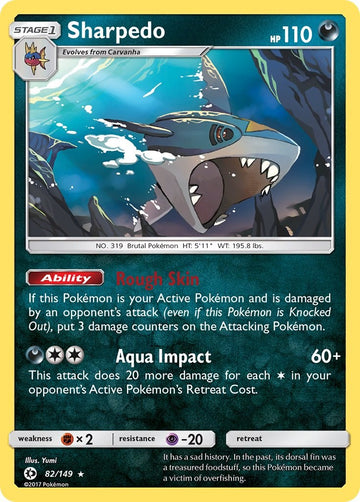 Sharpedo [82/149] [Sun & Moon Base Set] Reverse Holofoil
