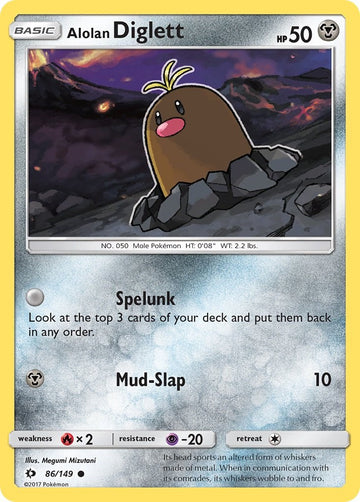 Alolan Diglett [86/149] [Sun & Moon Base Set] Reverse Holofoil