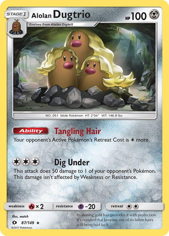 Alolan Dugtrio [87/149] [Sun & Moon Base Set] Holofoil
