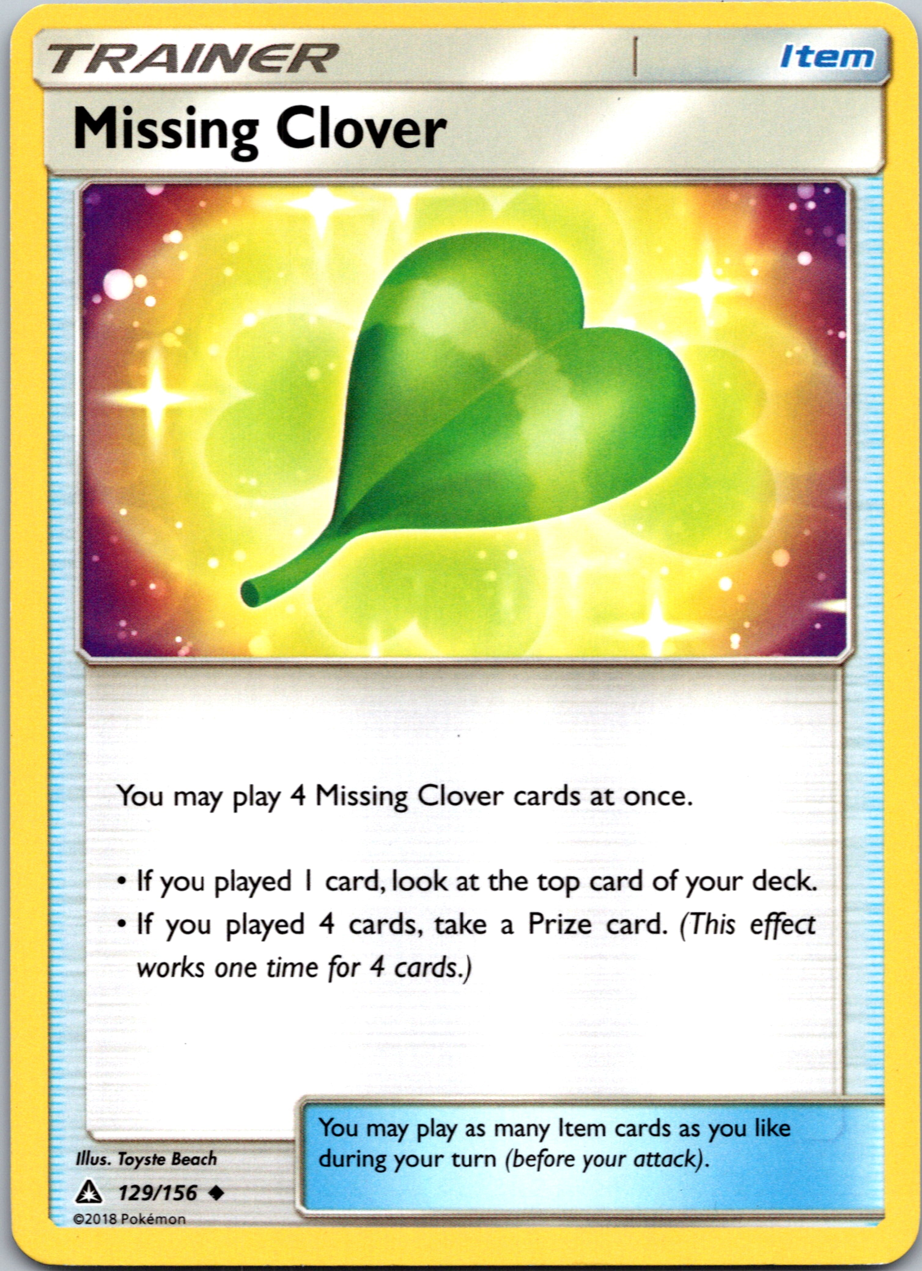 Missing Clover (129/156) [Sun & Moon: Ultra Prism]