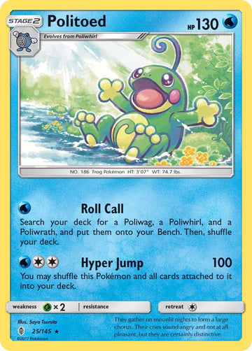 Politoed [25/145] [Guardians Rising] Reverse Holofoil