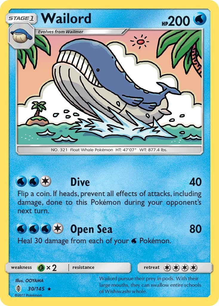 Wailord [30/145] [SM - Guardians Rising] Reverse Holofoil