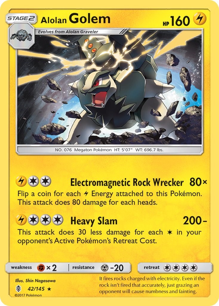 Alolan Golem [42/145] [SM - Guardians Rising] Reverse Holofoil