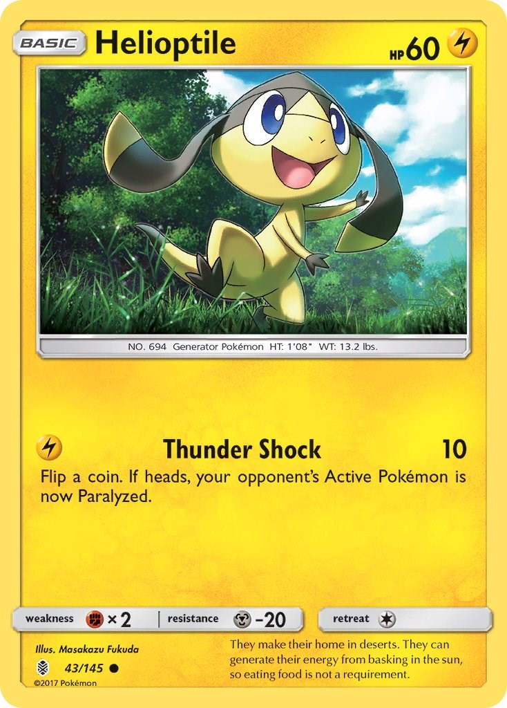 Helioptile [43/145] [SM - Guardians Rising] Reverse Holofoil