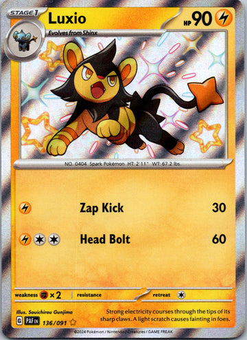 Luxio [136/091] - (Paldean Fates) Holofoil