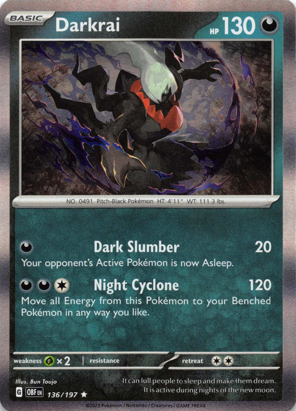 Darkrai (136/197) [Scarlet & Violet: Obsidian Flames]