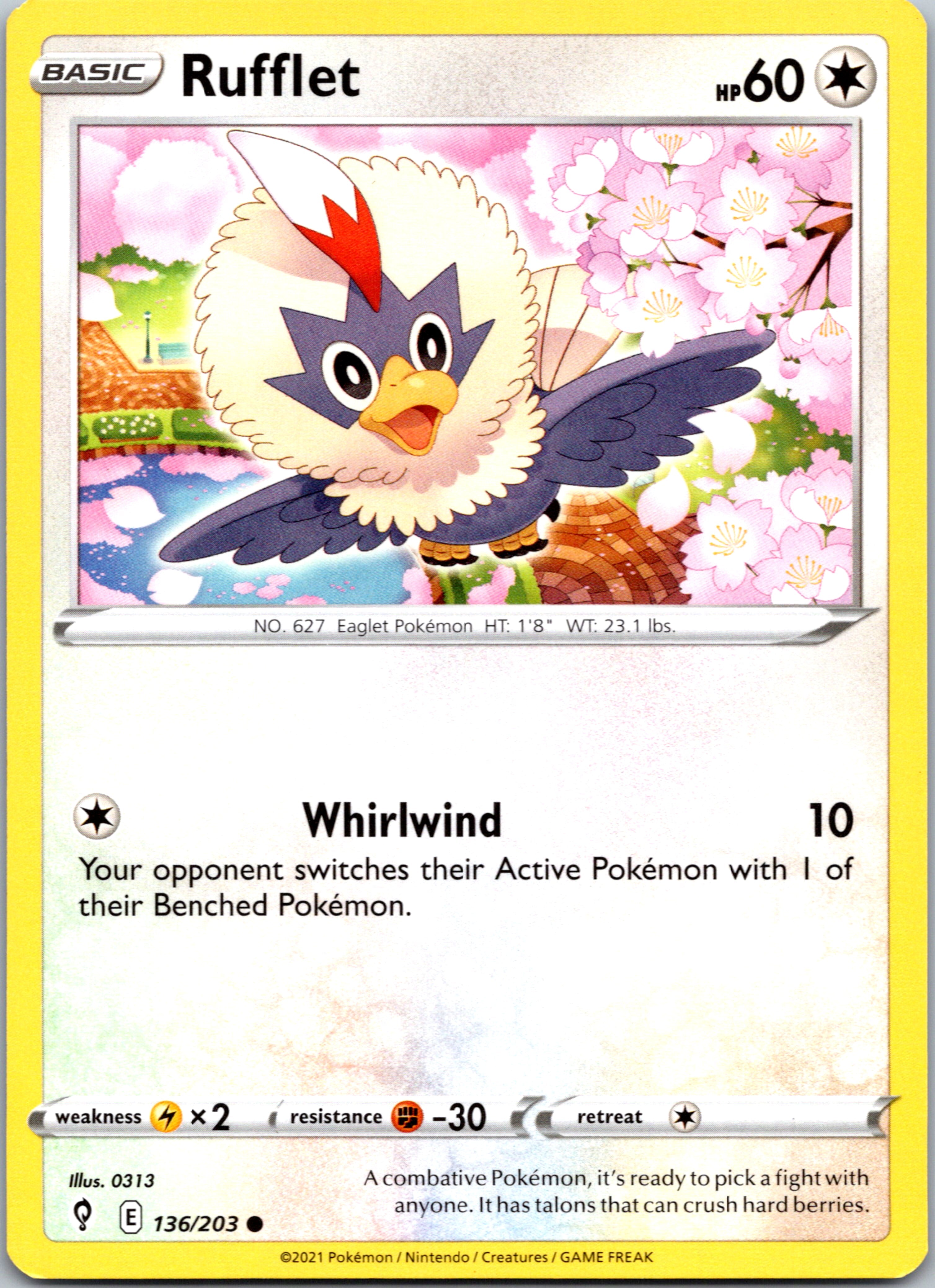 Rufflet (136/203) [Sword & Shield: Evolving Skies]