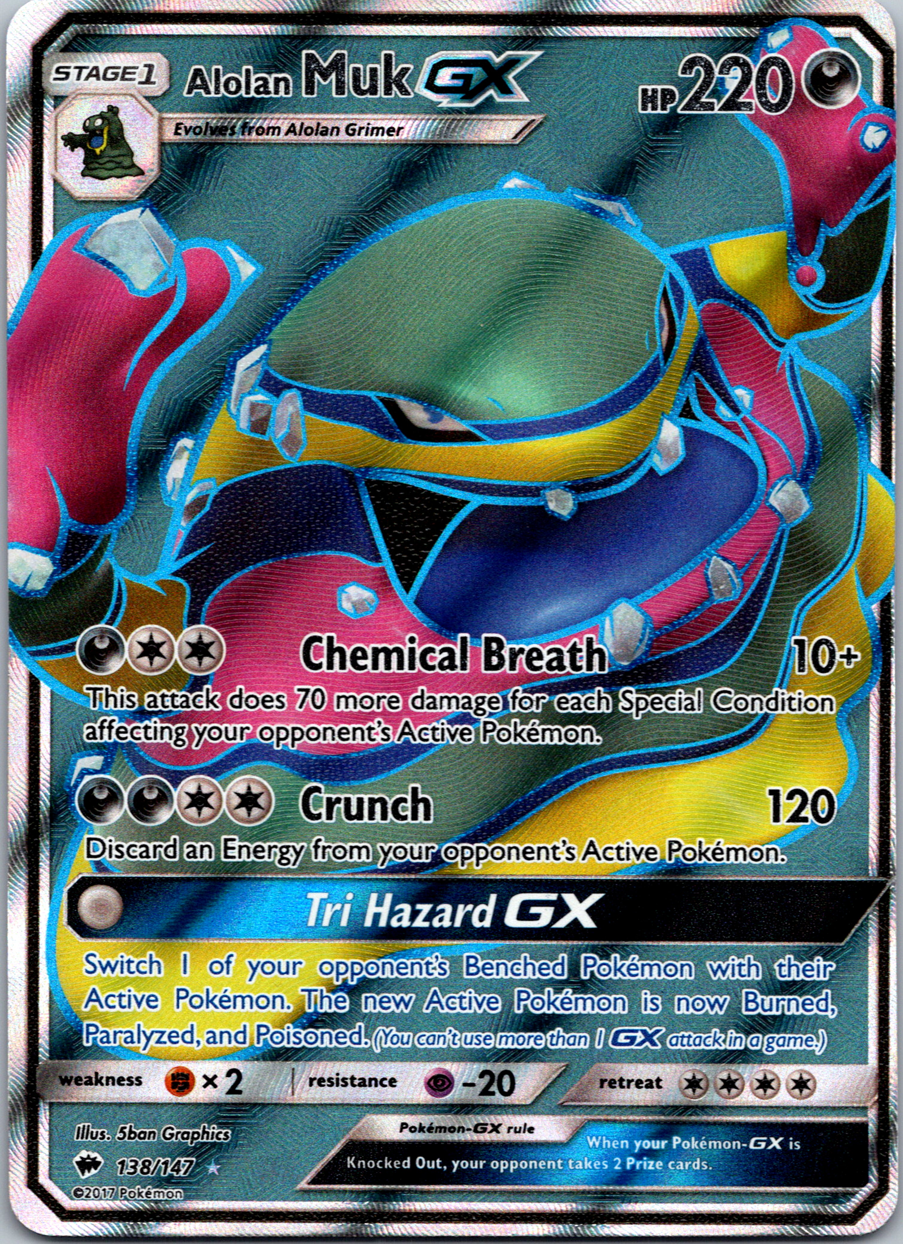 Alolan Muk GX (138/147) [Sun & Moon: Burning Shadows]