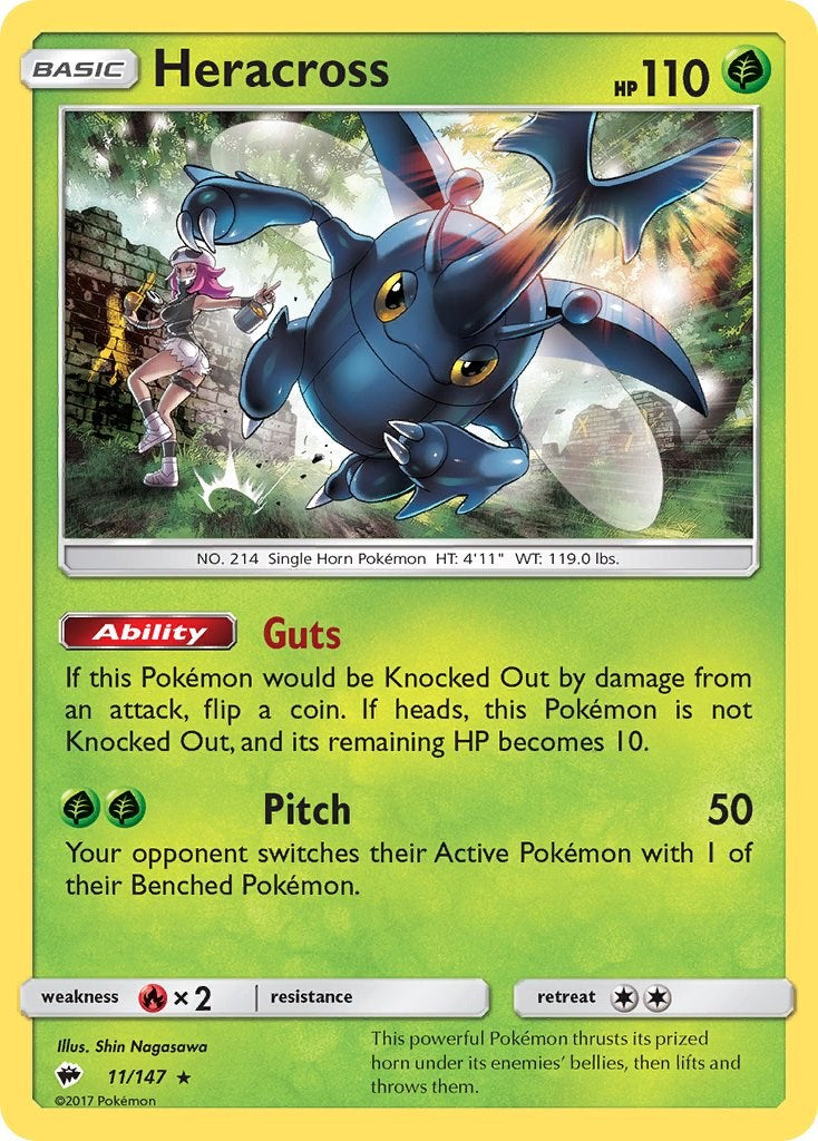 Heracross [11/147] [Burning Shadows] Reverse Holofoil