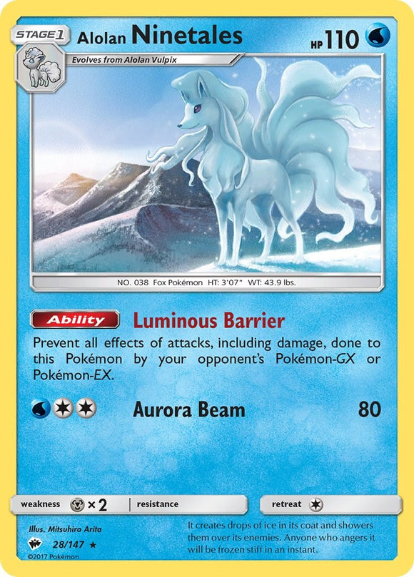 Alolan Ninetales [28/147] [Burning Shadows] Reverse Holofoil