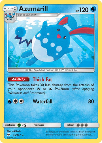 Azumarill [35/147] [Burning Shadows] Reverse Holofoil