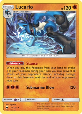 Lucario [71/147] [Burning Shadows] Reverse Holofoil