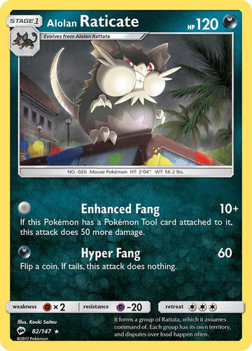 Alolan Raticate [82/147] [Burning Shadows] Reverse Holofoil