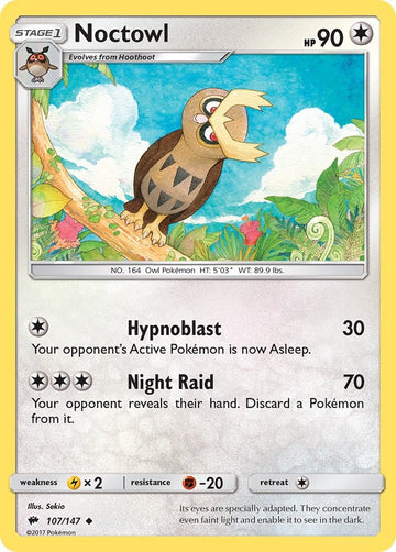 Noctowl [107/147] [Burning Shadows] Reverse Holofoil