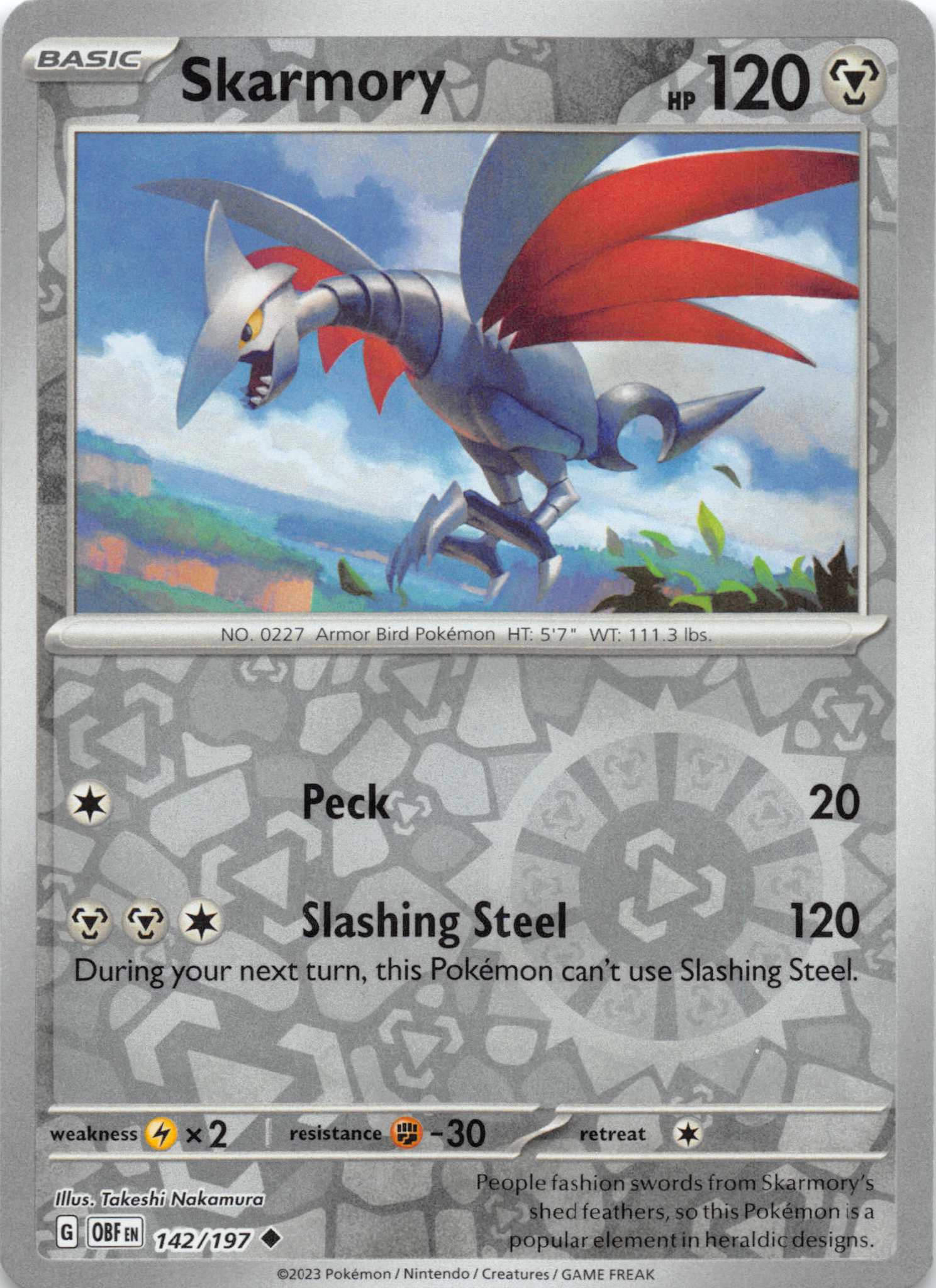 Skarmory (142/197) [Scarlet & Violet: Obsidian Flames]