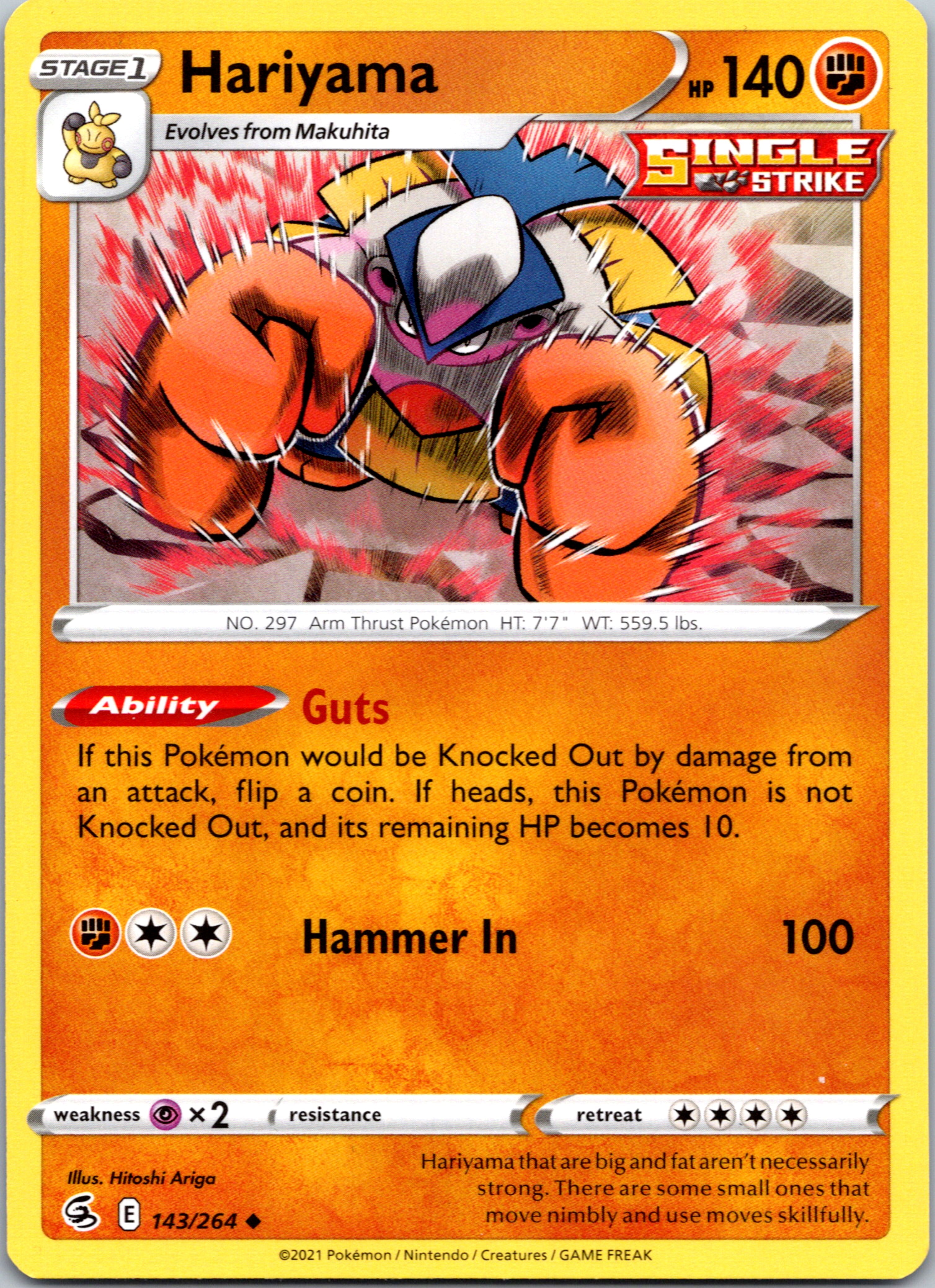 Hariyama (143/264) [Sword & Shield: Fusion Strike]