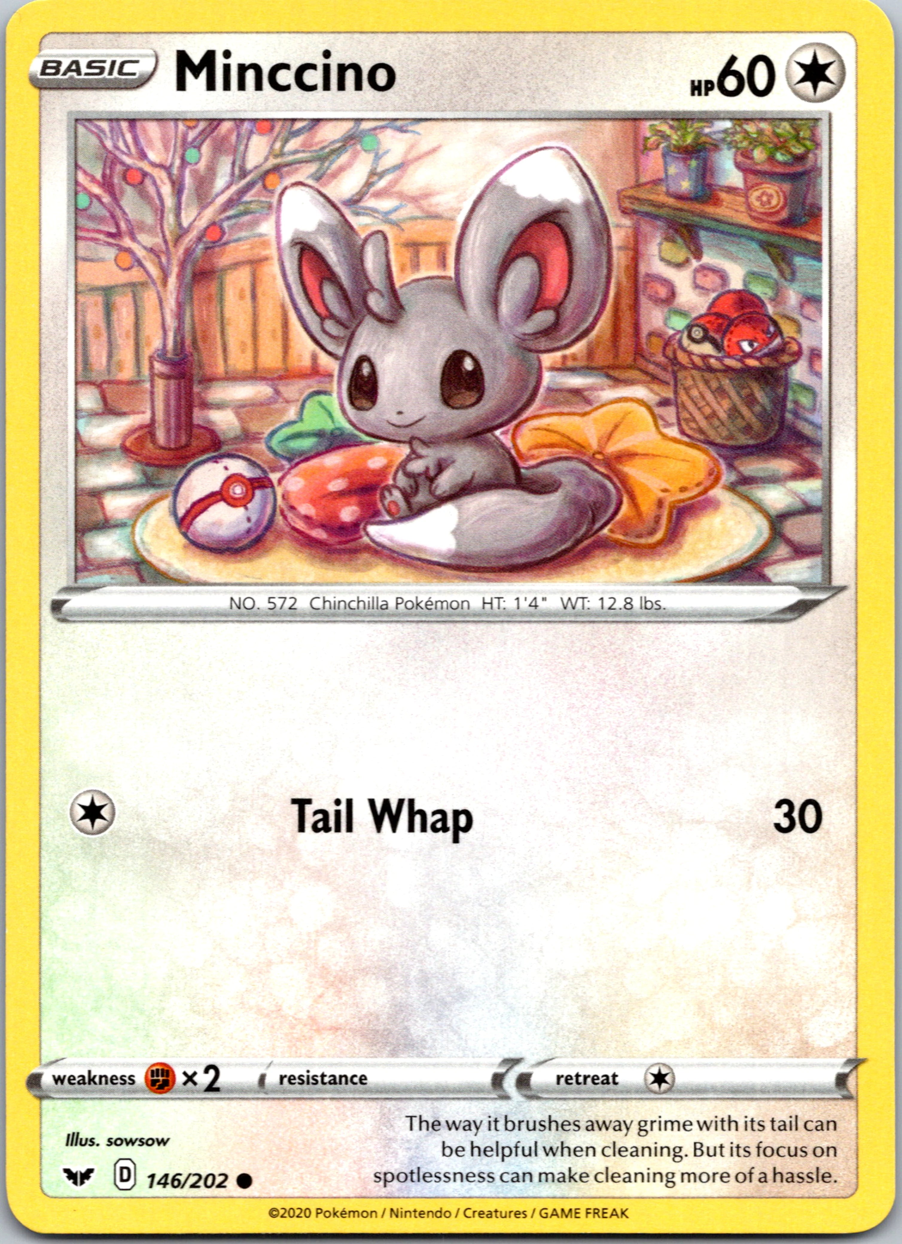 Minccino (146) (146/202) [SWSH01: Sword & Shield Base Set]