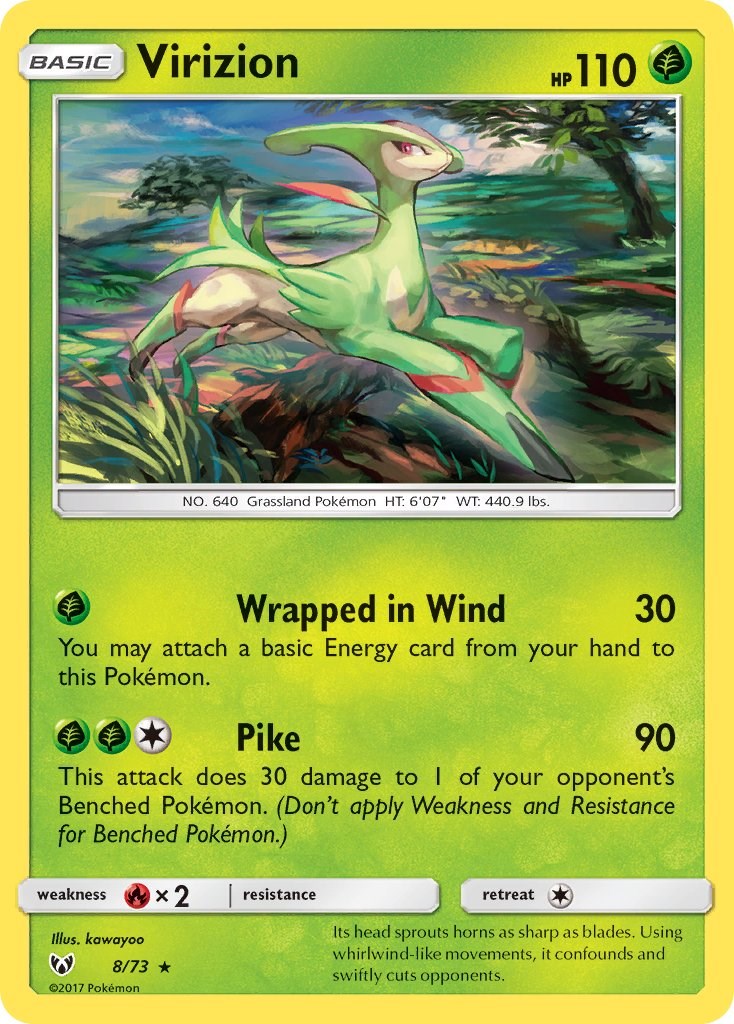 Virizion [8/73] [Shining Legends] Reverse Holofoil